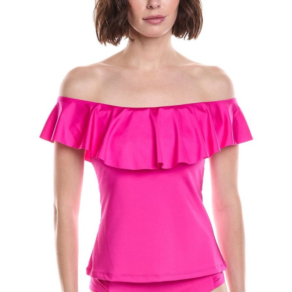 Trina Turk Womens  Monaco Ruffle Tankini Top